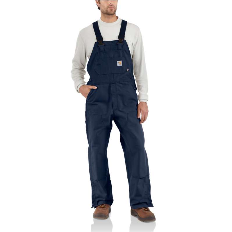 Carhartt  Dark Navy Flame-Resistant Duck Bib Overall/Unlined