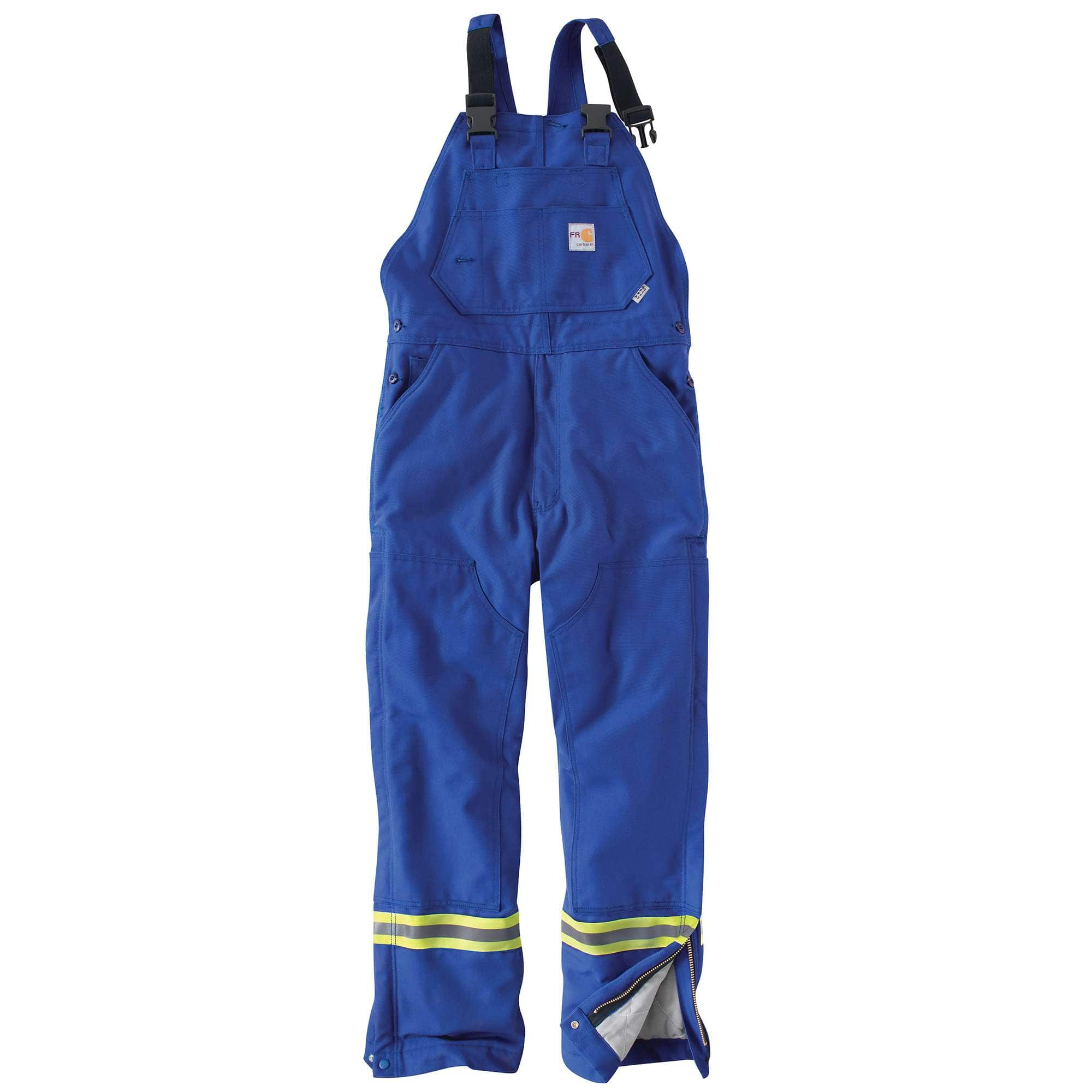 fire retardant denim bib overalls