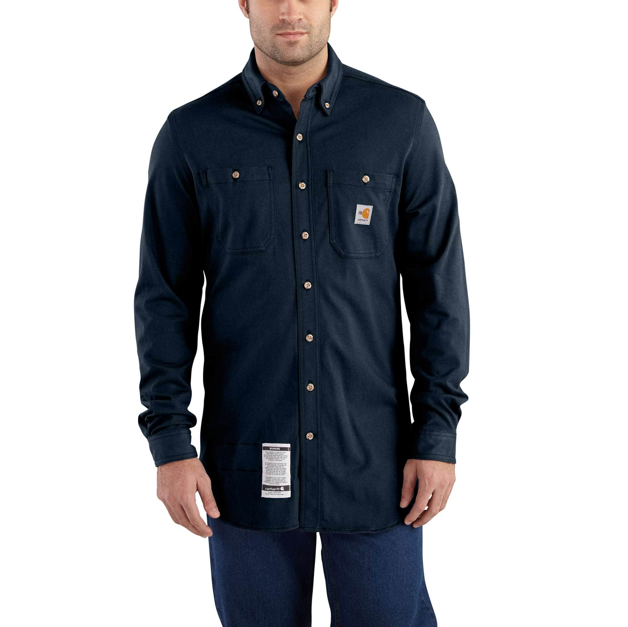 Men's Flame-Resistant Force Original-Fit Lightweight Long-Sleeve Button ...