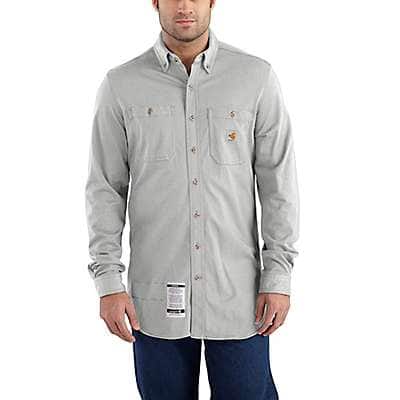Carhartt Men's Light Gray Flame-Resistant Force Cotton Hybrid Shirt