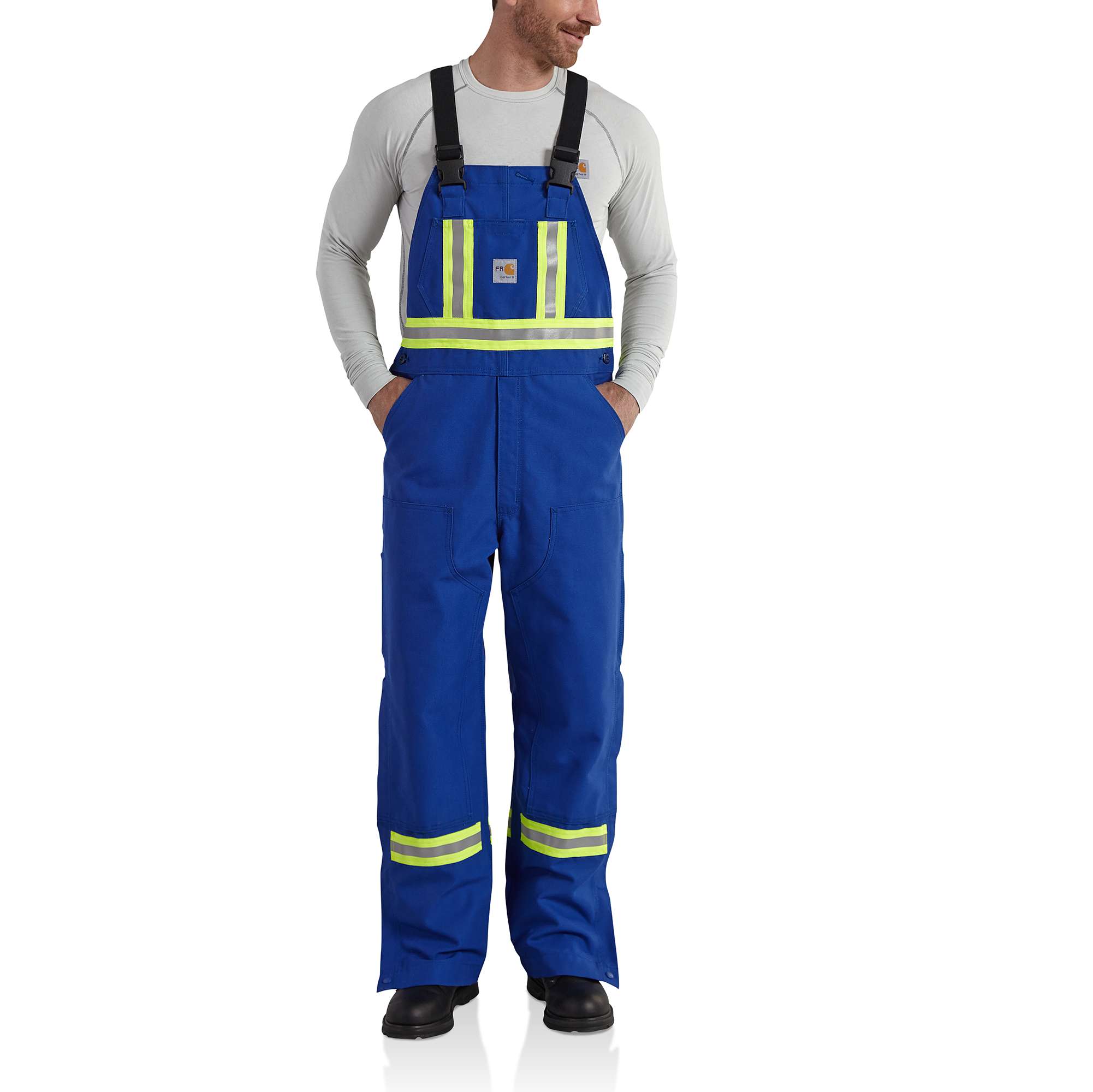 blue carhartt bibs