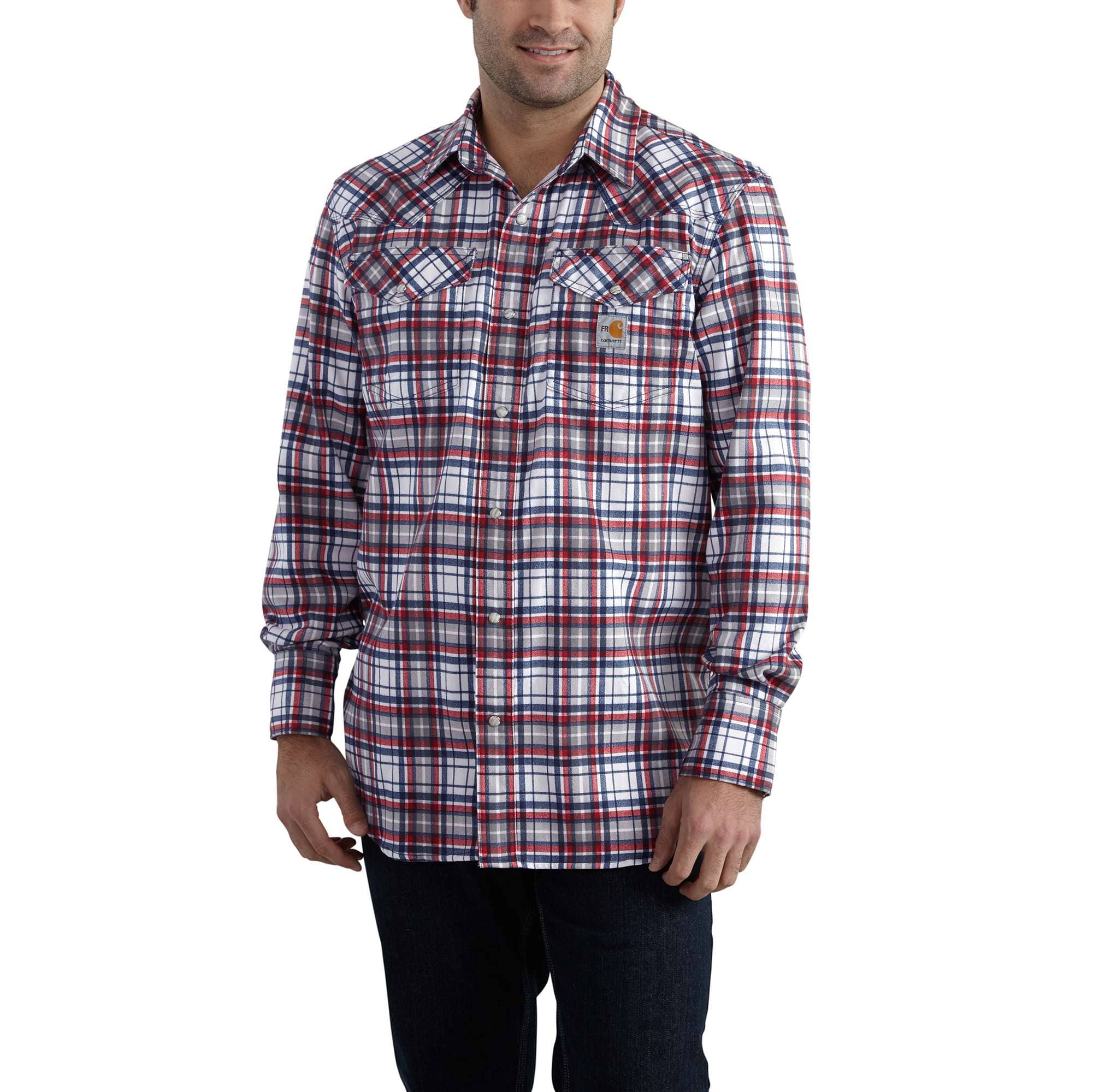 Men's Flame-Resistant Snap-Front Plaid Shirt 102015 | Carhartt