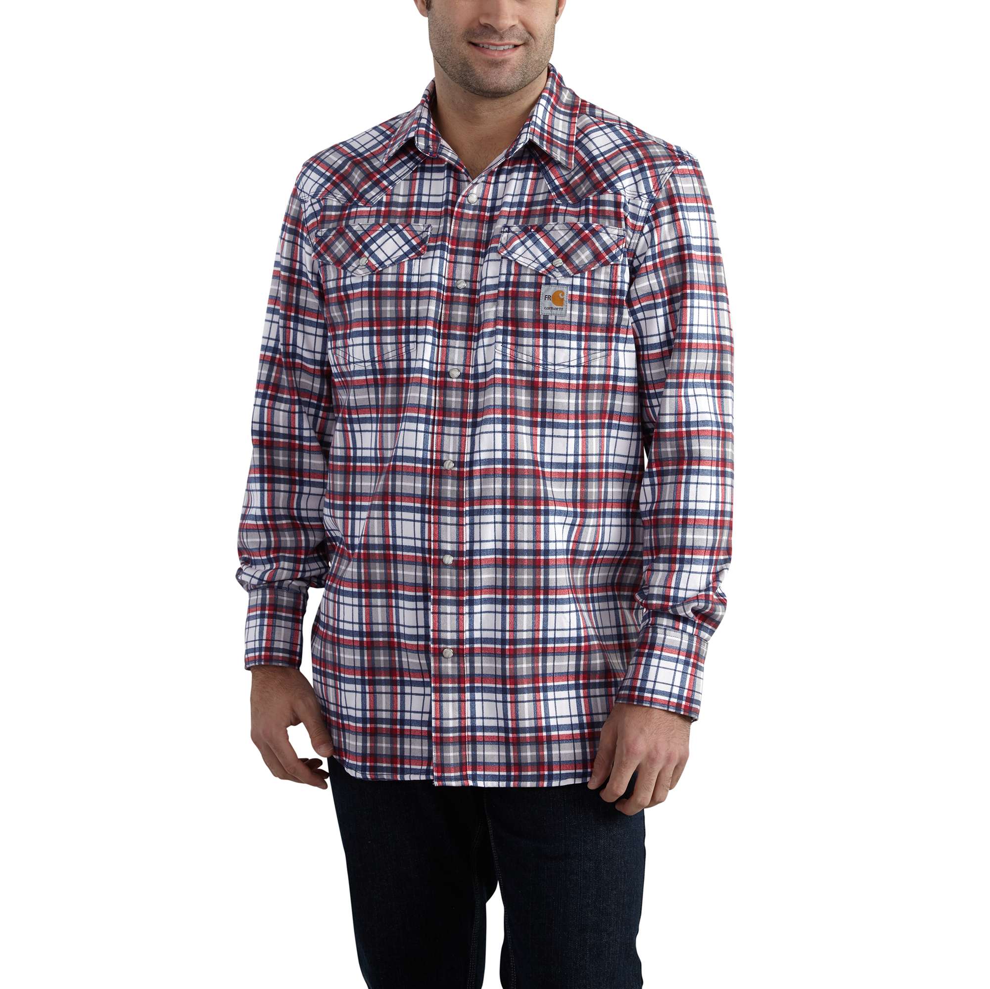 carhartt denim snap front shirt