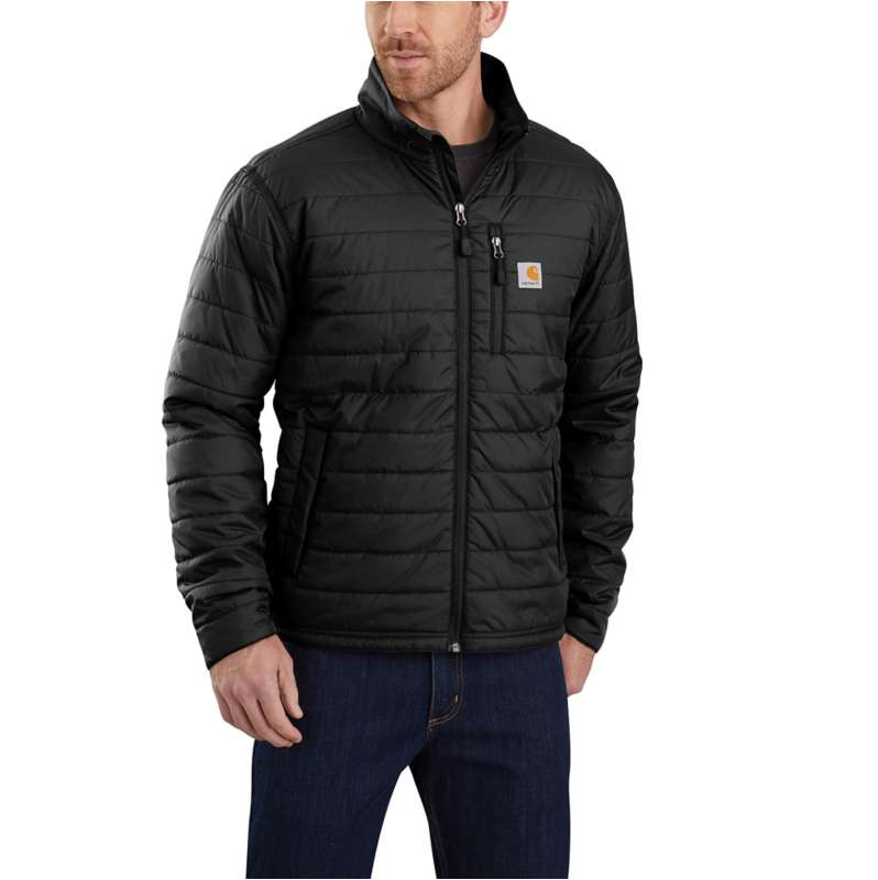 Carhartt  Black Men's Rain Defender® Insulated Jacket - Relaxed Fit - Lightweight - 2 Warmer Rating