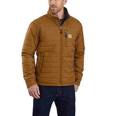 Carhartt Men's Carhartt Brown Rain Defender® Relaxed Fit Lightweight Insulated Jacket