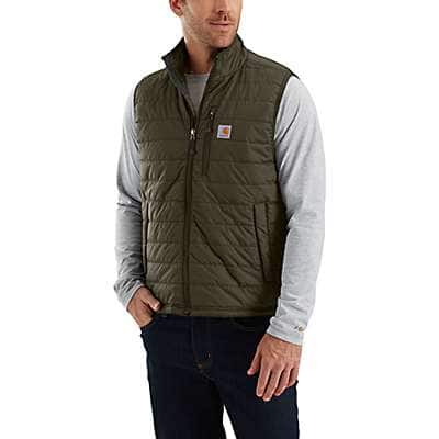 Carhartt Men's Carhartt Brown Rain Defender® Relaxed Fit Lightweight Insulated Vest