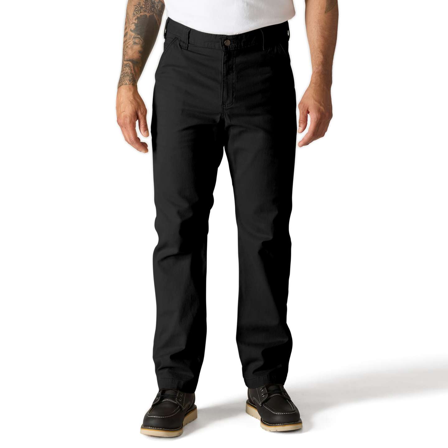Мужские брюки Carhartt Relaxed Straight Rigby Dungaree, цвет: Чёрный — фото 1
