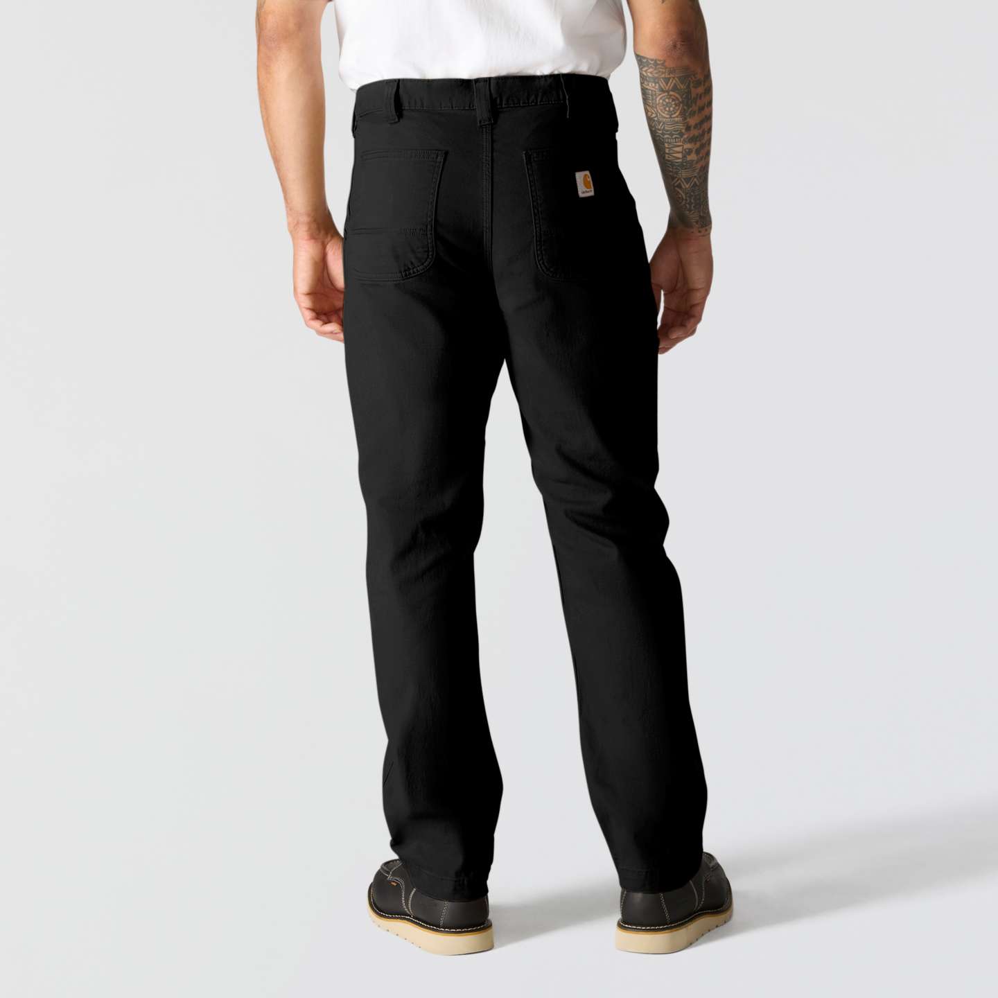 Мужские брюки Carhartt Relaxed Straight Rigby Dungaree, цвет: Чёрный — фото 2