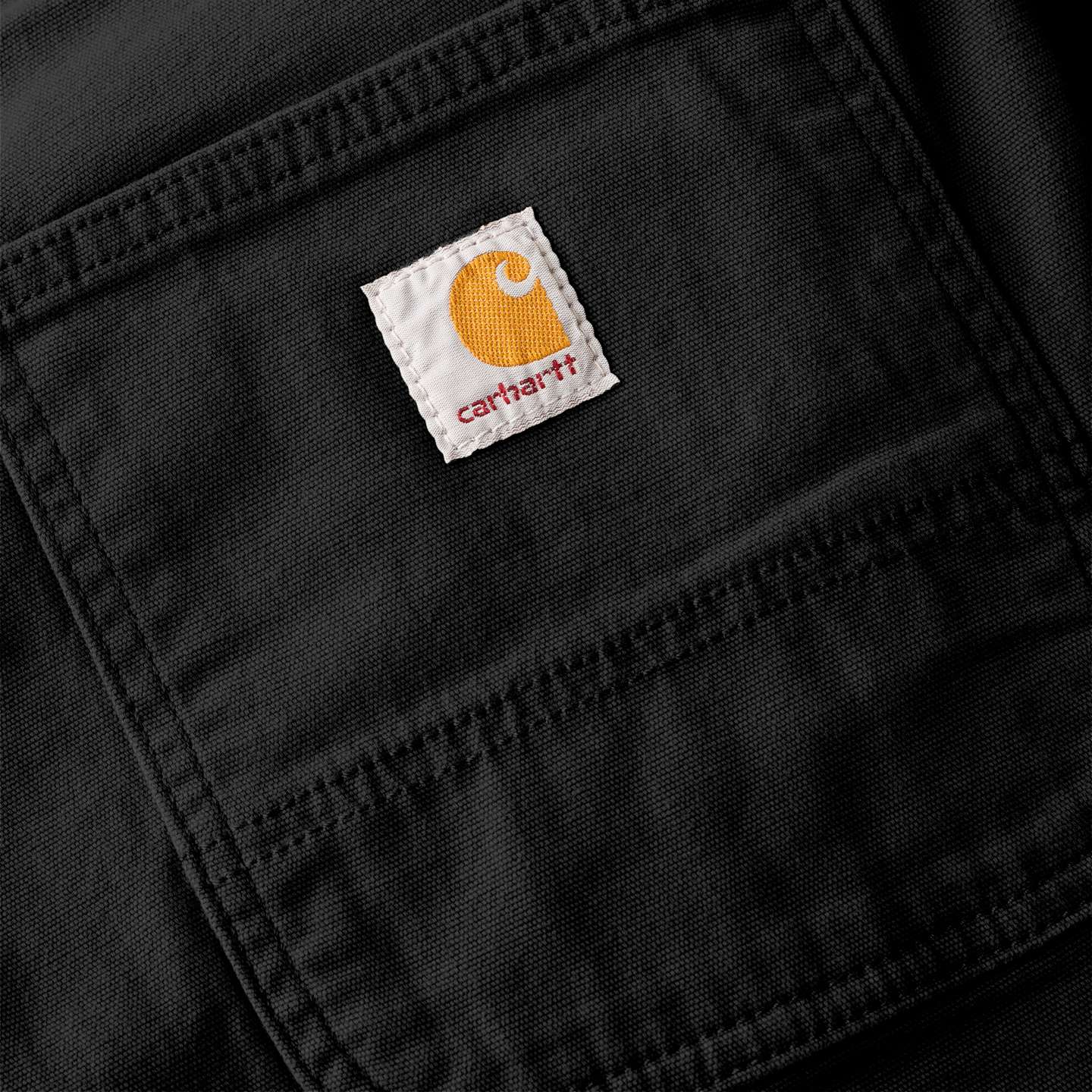 Мужские брюки Carhartt Relaxed Straight Rigby Dungaree, цвет: Чёрный — фото 8