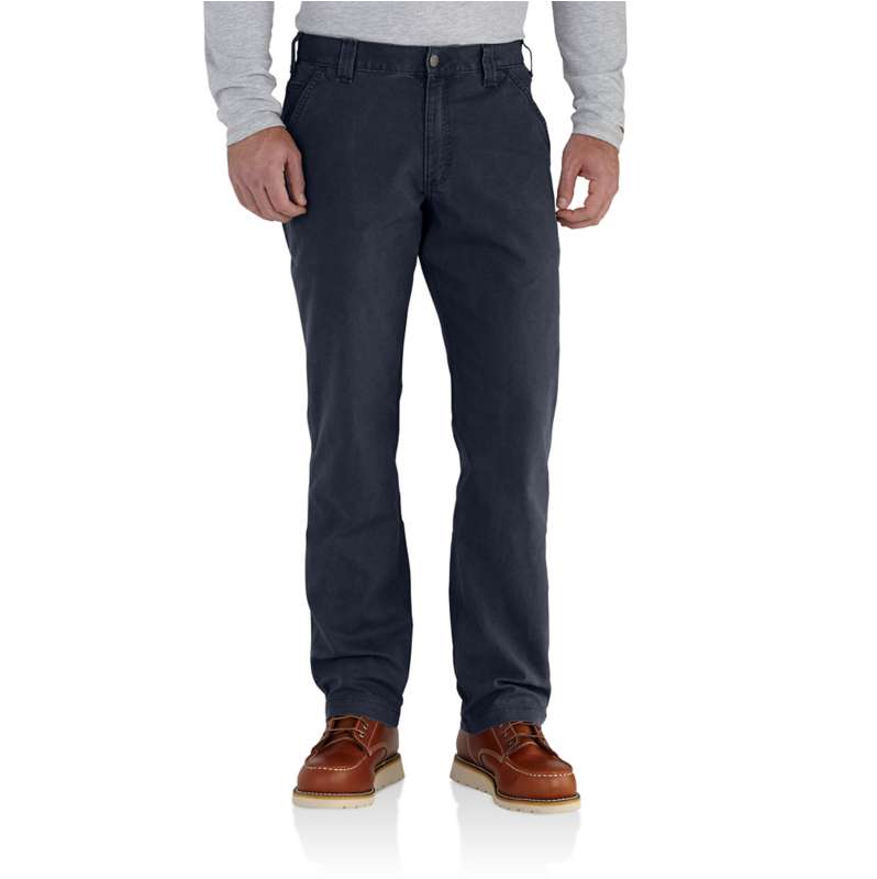 Carhartt  Navy Men's Work Pant - Relaxed Fit - Rugged Flex® - Canvas