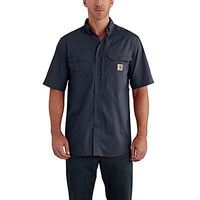 Carhartt Men's Navy Carhartt Force® Ridgefield Solid Short Sleeve Shirt