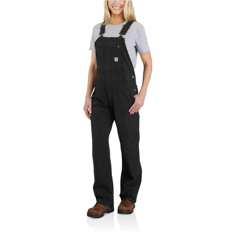 Carhartt  Black Women's Rugged Flex® Loose Fit Canvas Bib Overall