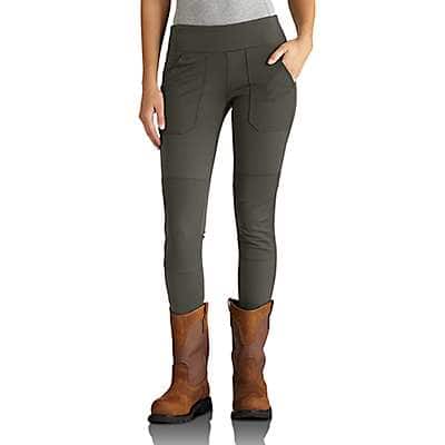 Carhartt Women's Oyster Gray Women's Force Fitted Midweight Utility Legging