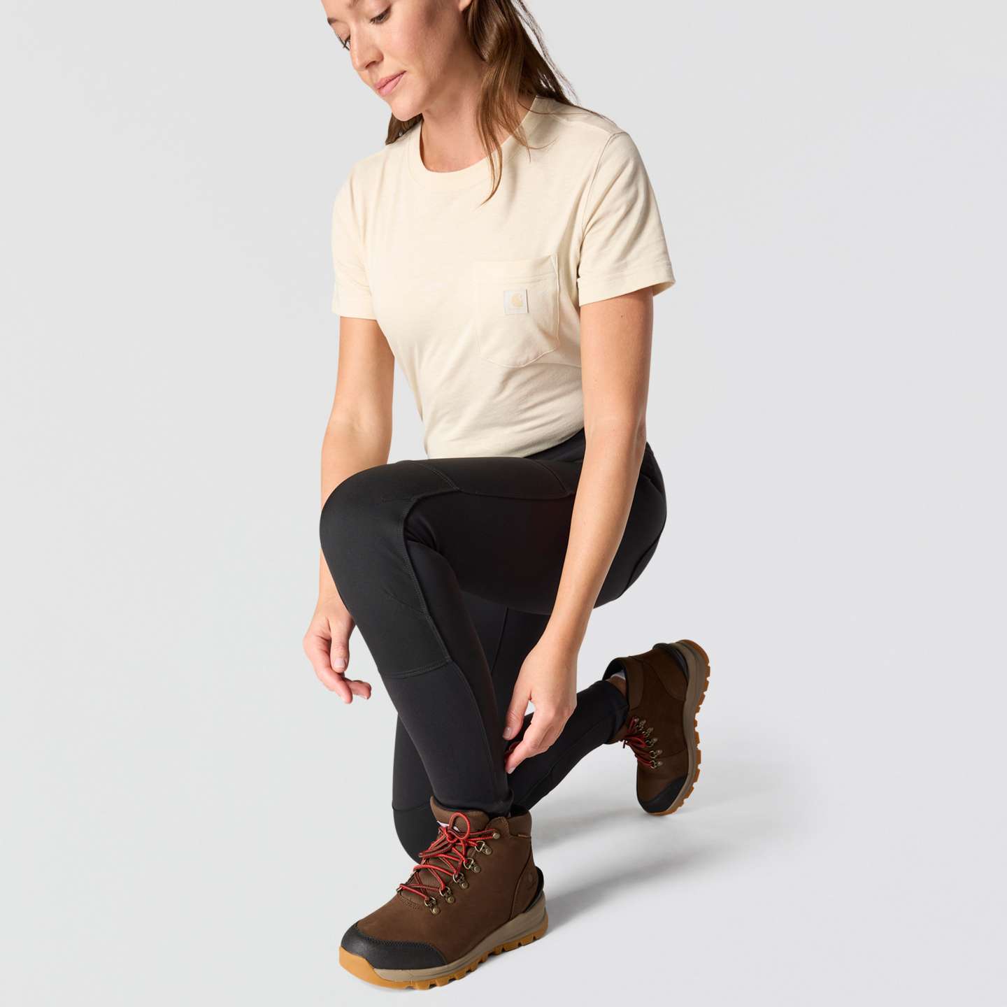 Женские леггинсы Carhartt Force Midweight Legging, цвет: Чёрный — фото 6