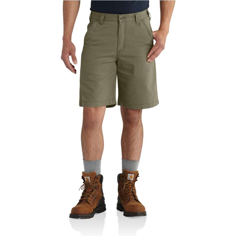 Carhartt  Burnt Olive Rugged Flex® Relaxed Fit Canvas Work Short