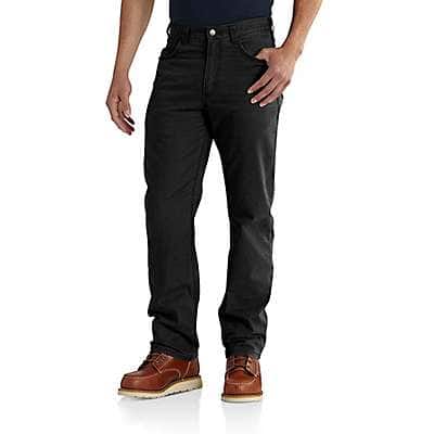 Carhartt Men's Black Rugged Flex® Relaxed Fit Canvas 5-Pocket Work Pant