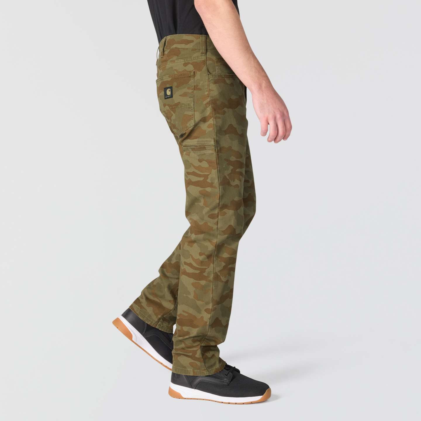 Мужские брюки Carhartt Relaxed Straight Rigby Pant, цвет: Армейский зелёный камуфляжный — фото 5