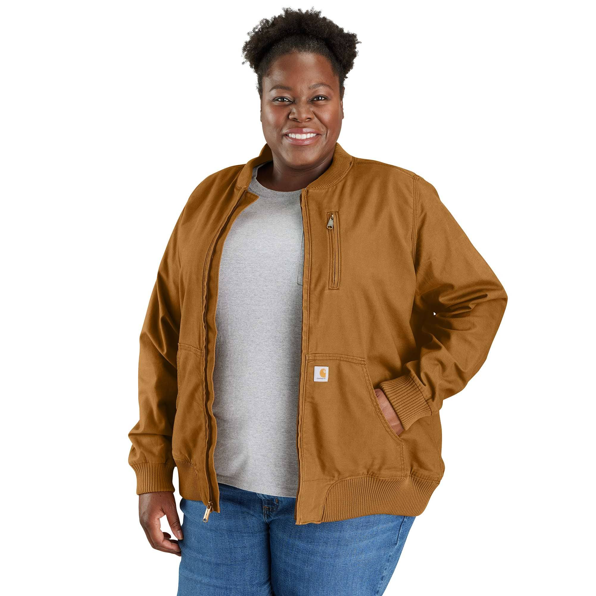 Women's Bomber Jacket - Relaxed Fit Rugged Flex® 1 Warm Rating