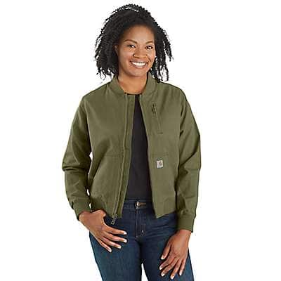 Carhartt Women's Carhartt Brown Women's Rugged Flex® Relaxed Fit Canvas Jacket