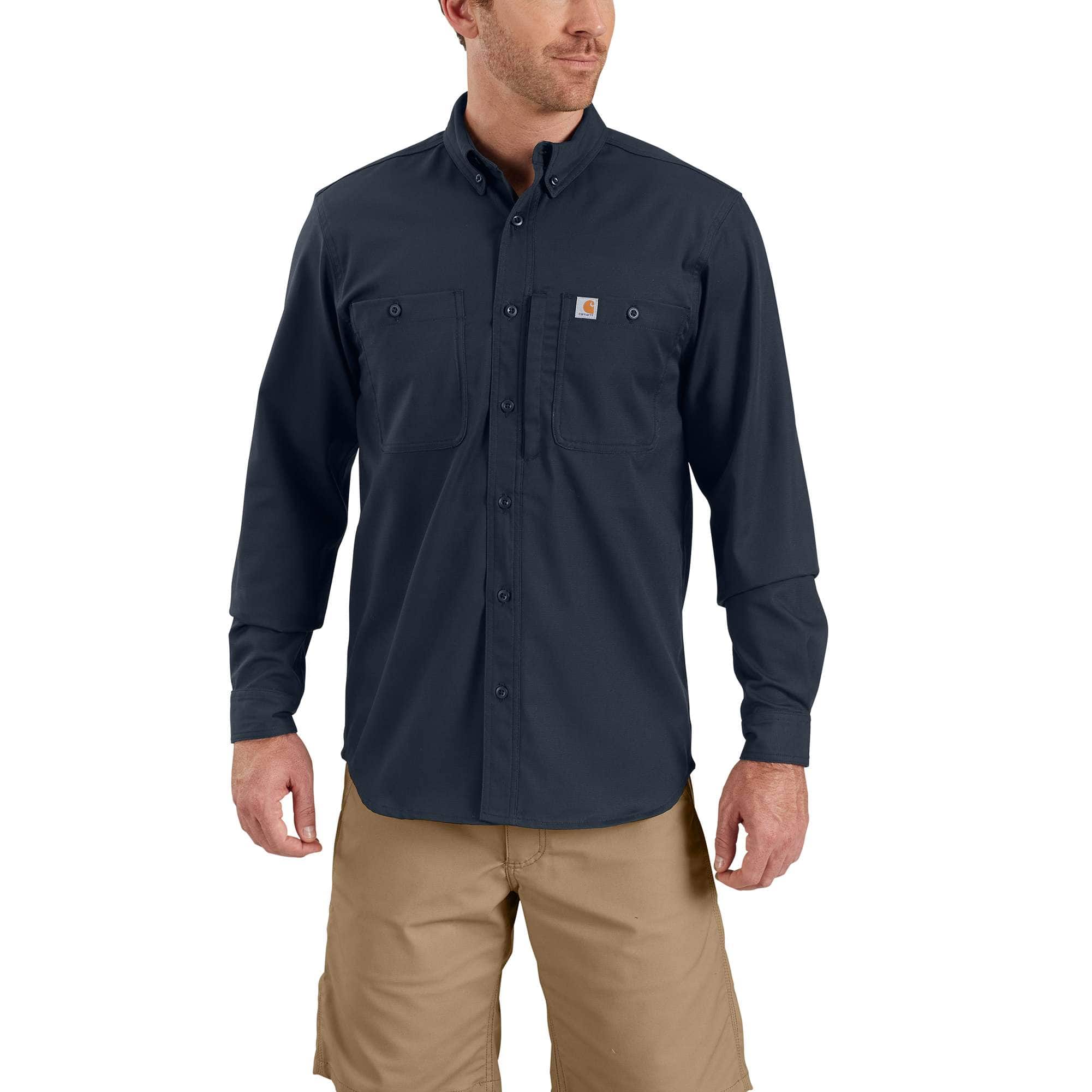 Carhartt Men's Force Ridgefield Long Sleeve Shirt (Regular and Big & Tall  Sizes), Celestial Blue, 3X-Large : : Clothing, Shoes & Accessories