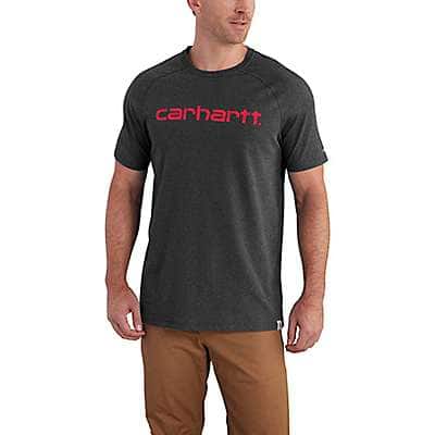 Carhartt Men's Carbon Heather Force Relaxed Fit Midweight Short-Sleeve Graphic T-Shirt