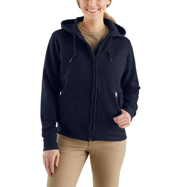 Carhartt  Dark Navy Women's Flame Resistant Heavyweight Hooded Zip-Front Sweatshirt