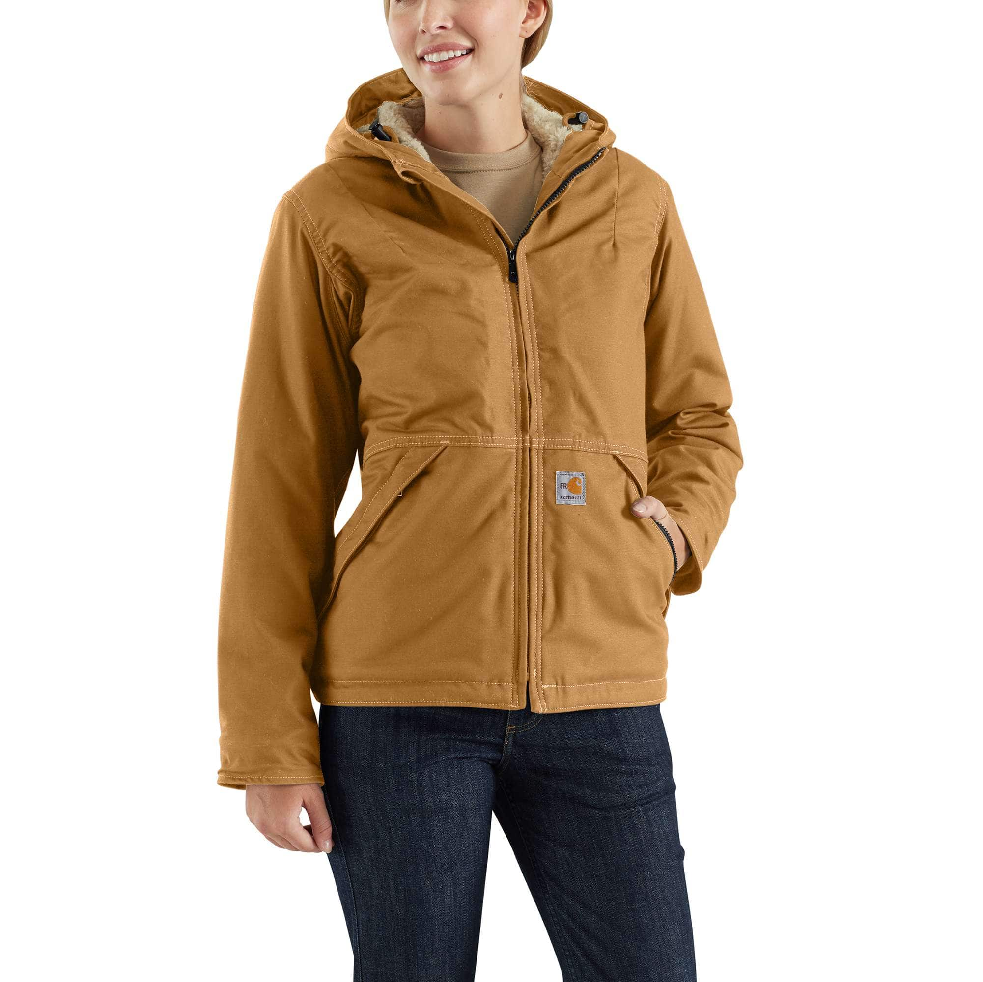 Flame Resistant Full Swing Quick Duck Sherpa Lined Jacket Carhartt Company Gear