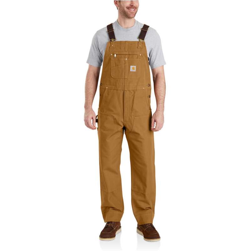 Carhartt Relaxed Fit Duck Bib Overalls Brown) Men's Casual Pants