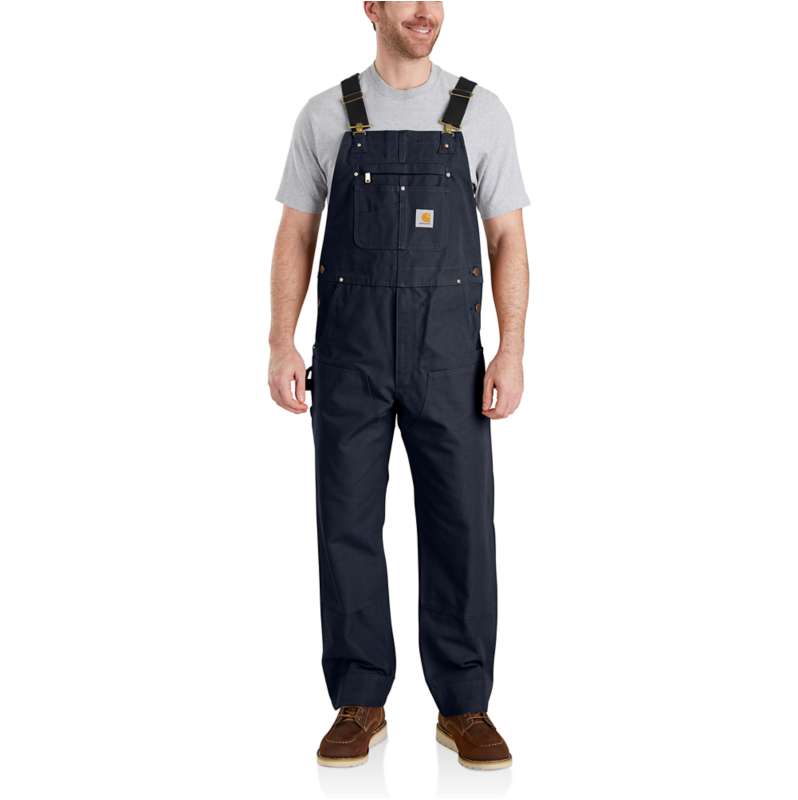 Carhartt  Navy Men's Bib Overall - Relaxed Fit - Duck