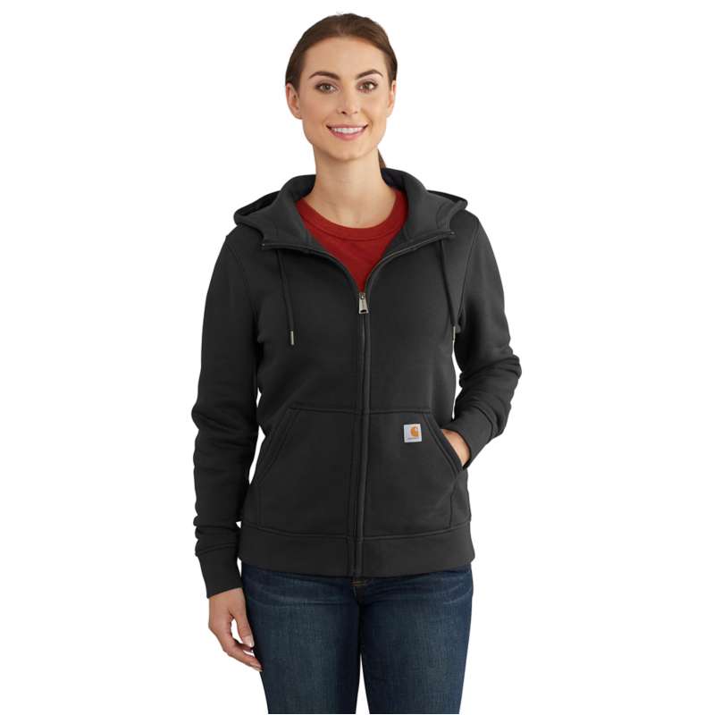 Carhartt  Black Women's Relaxed Fit Midweight Full-Zip Sweatshirt