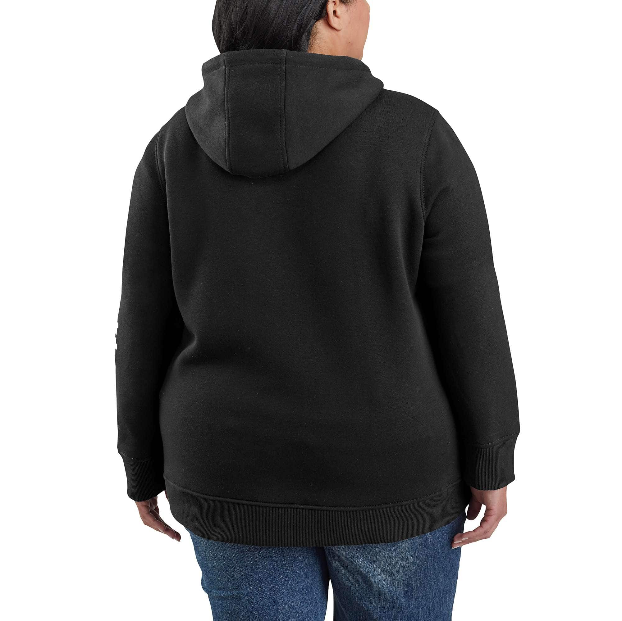 Additional thumbnail 3 of Women's Relaxed Fit Midweight Logo Sleeve Graphic Hoodie