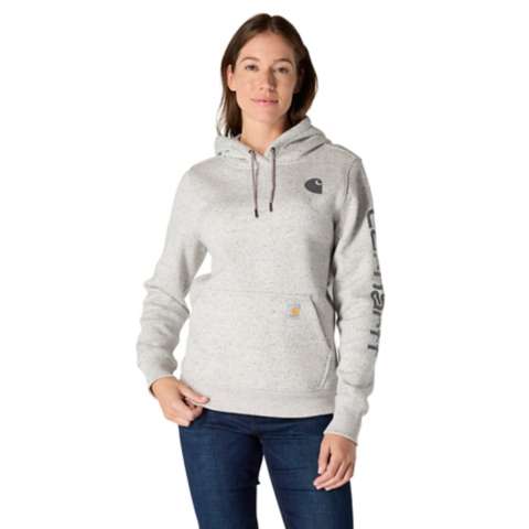 Женская толстовка Carhartt Iconic Clarksburg Logo, цвет: Асфальтовый меланжевый