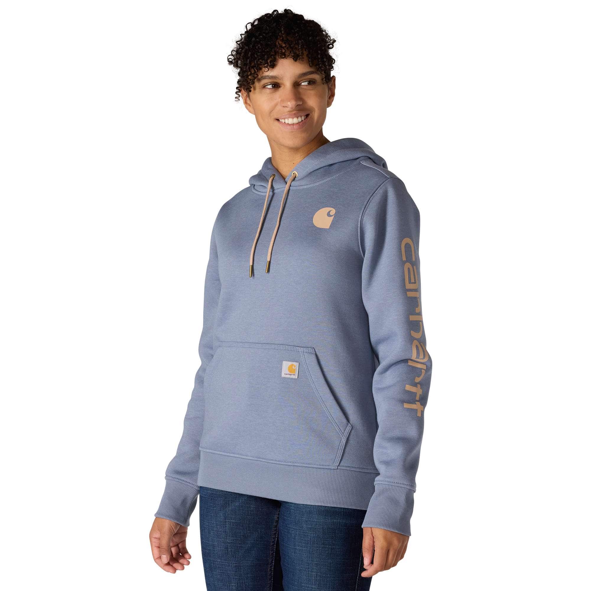 Carhartt Women's Relaxed Fit Midweight Logo Sleeve Graphic Hoodie