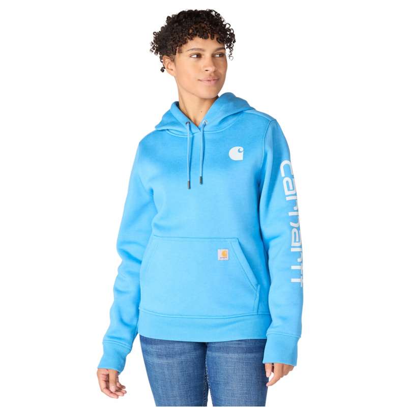 Carhartt  Tranquil Blue Heather Women's Iconic Clarksburg Logo Sweatshirt