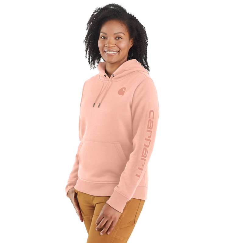 Women s Relaxed Fit Midweight Logo Sleeve Graphic Hoodie REG Carhartt