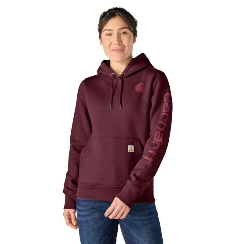 Carhartt  Deep Cherrywood Women's Iconic Clarksburg Logo Sweatshirt