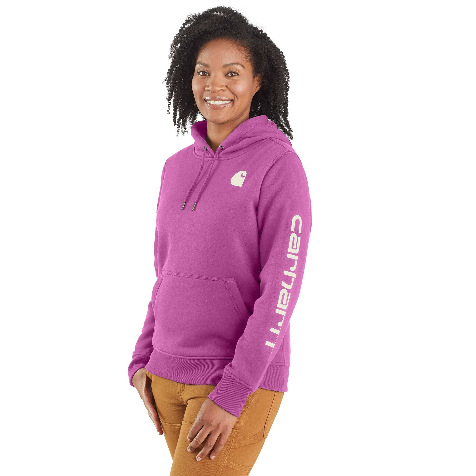Additional thumbnail 1 of Women's Relaxed Fit Midweight Logo Sleeve Graphic Hoodie