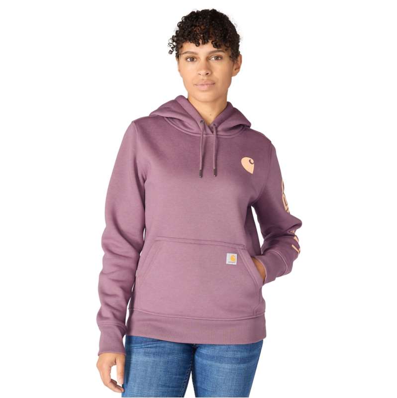 Carhartt  Ash Berry Heather Women's Iconic Clarksburg Logo Sweatshirt