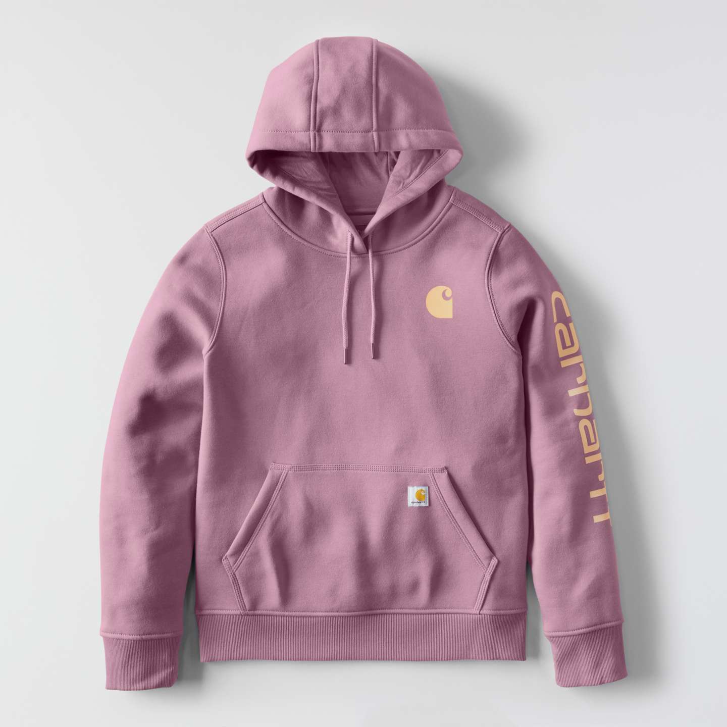 Женский свитшот Carhartt Iconic Clarksburg Logo, цвет: Пепельный ягодный меланжевый — фото 8