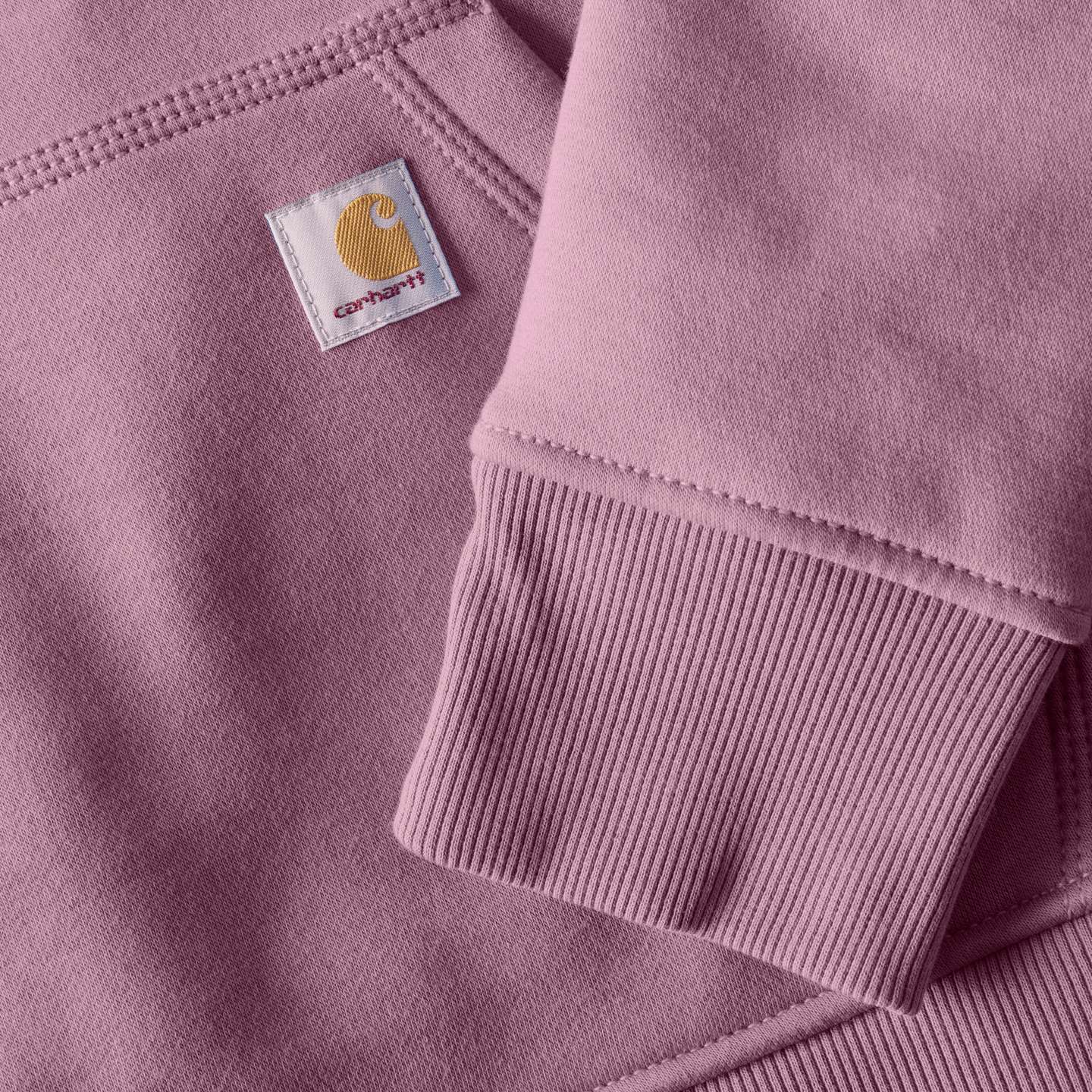 Женский свитшот Carhartt Iconic Clarksburg Logo, цвет: Пепельный ягодный меланжевый — фото 6