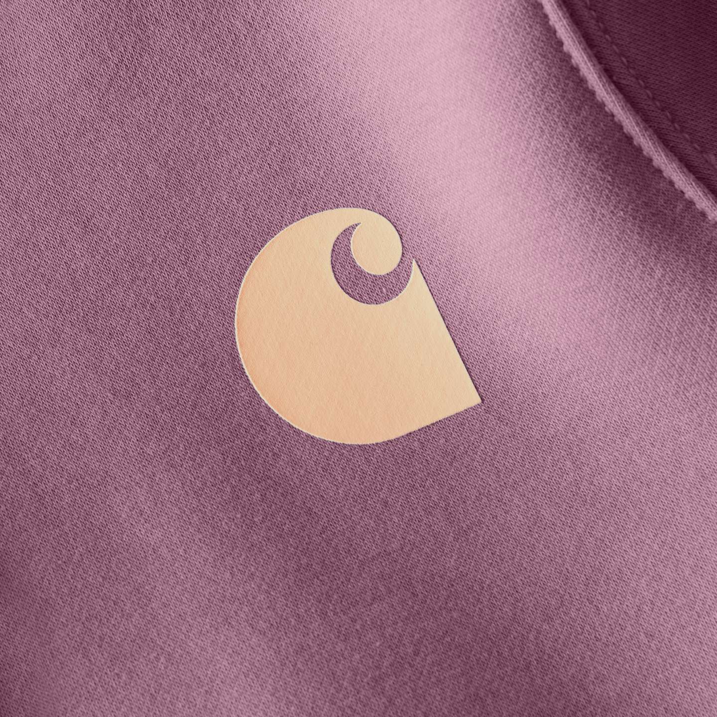 Женский свитшот Carhartt Iconic Clarksburg Logo, цвет: Пепельный ягодный меланжевый — фото 7