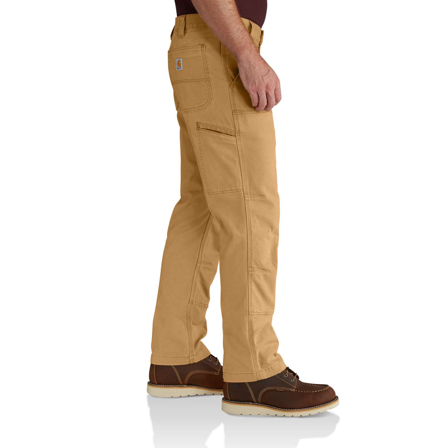 Мужские брюки Carhartt Relaxed Straight Rigby Double-Front Dungaree, цвет: Hickory — фото 3