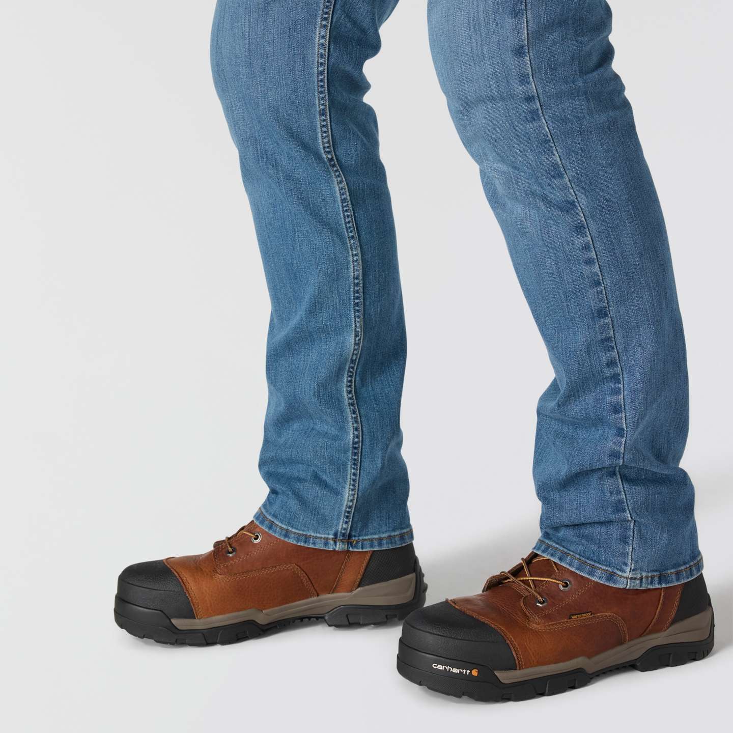 Мужские джинсы Carhartt Relaxed Straight Rugged Flex™ Jean, цвет: Coldwater — фото 4