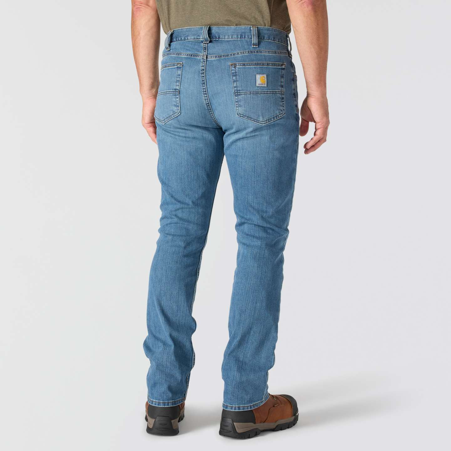 Мужские джинсы Carhartt Relaxed Straight Rugged Flex™ Jean, цвет: Coldwater — фото 2