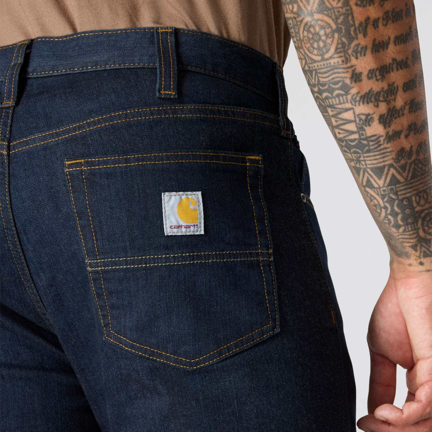 Мужские джинсы Carhartt Slim Tapered Rugged Flex™ Jean, цвет: Erie — фото 6
