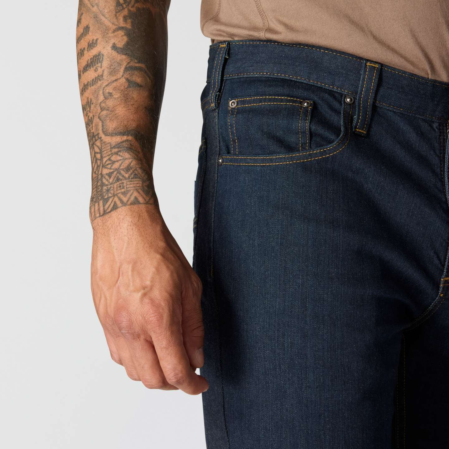 Мужские джинсы Carhartt Slim Tapered Rugged Flex™ Jean, цвет: Erie — фото 5