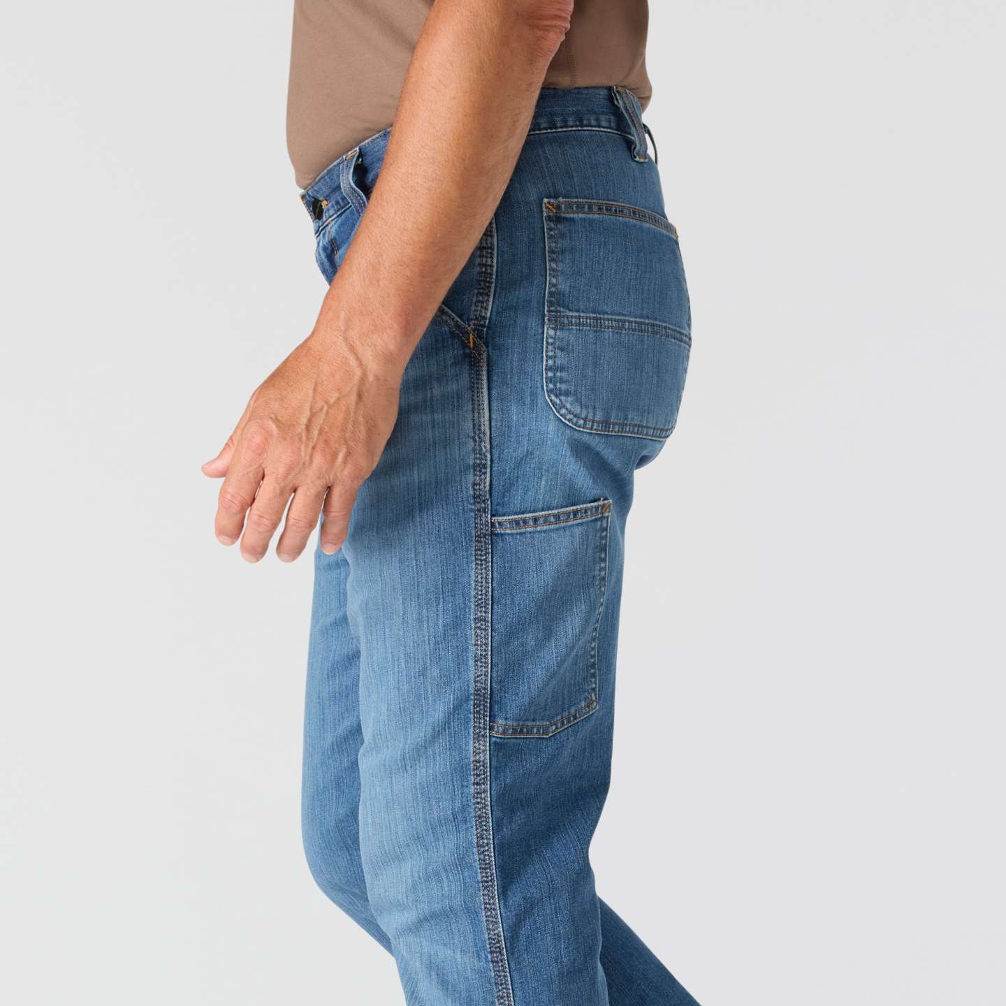 Мужские брюки Carhartt Relaxed Straight Rugged Flex™ Denim Dungaree, цвет: Houghton — фото 3