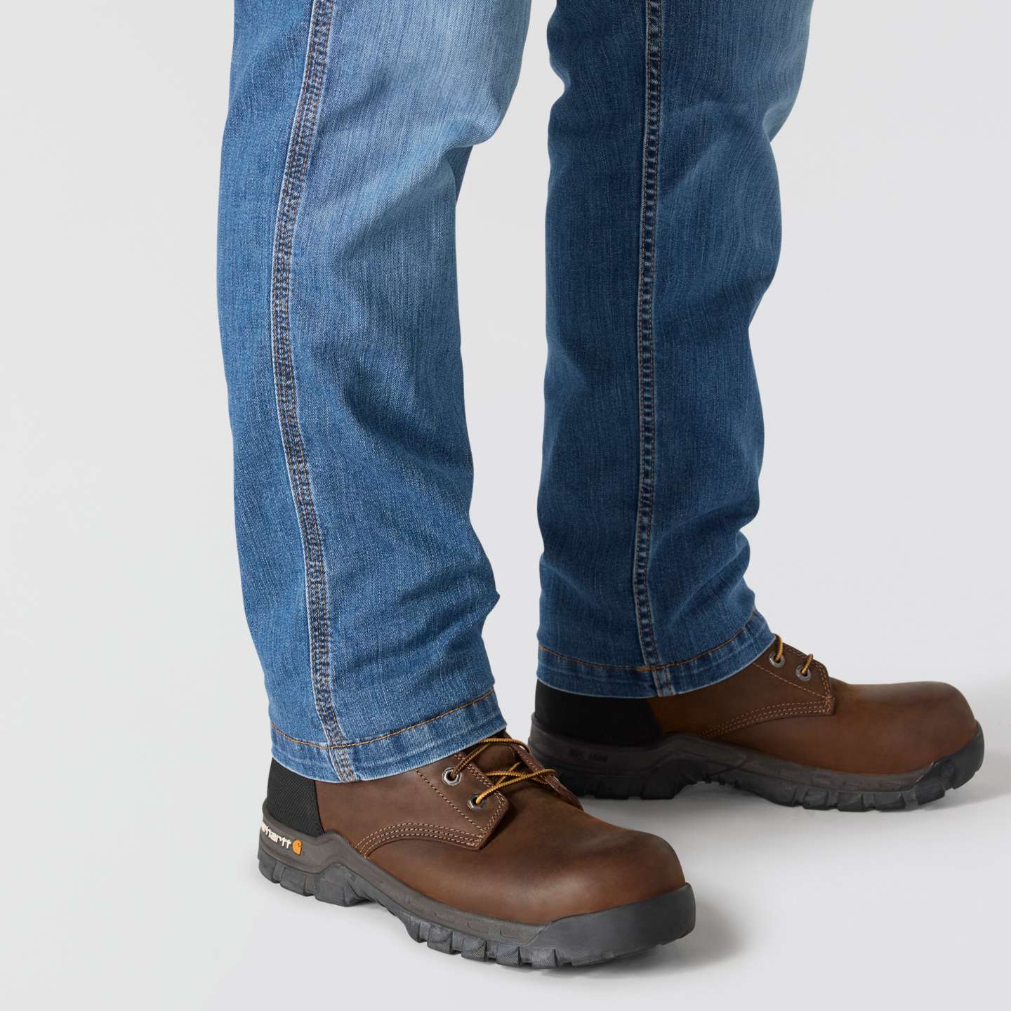 Мужские брюки Carhartt Relaxed Straight Rugged Flex™ Denim Dungaree, цвет: Houghton — фото 4