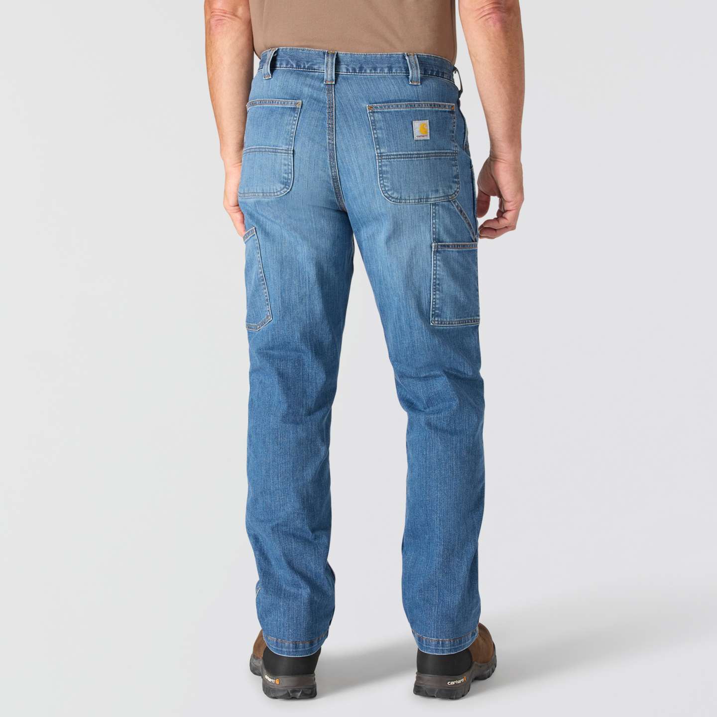 Мужские брюки Carhartt Relaxed Straight Rugged Flex™ Denim Dungaree, цвет: Houghton — фото 2