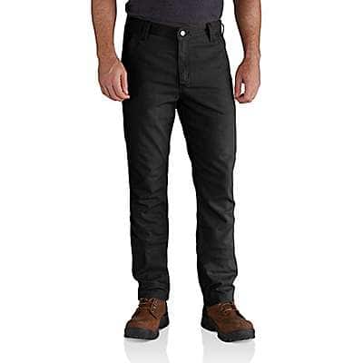 Carhartt Men's Black Rugged Flex® Straight Fit Canvas 5-Pocket Tapered Work Pant